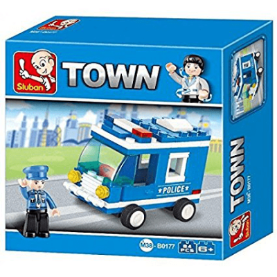 Best Building BLock Toys & Educational Toys with Sluban Best Replacement Educational Buiilding Block Police Car M38-B0177